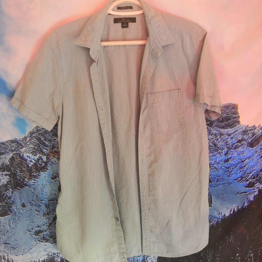 Marc Anthony Slim-Fit Short Sleeve Button Down
